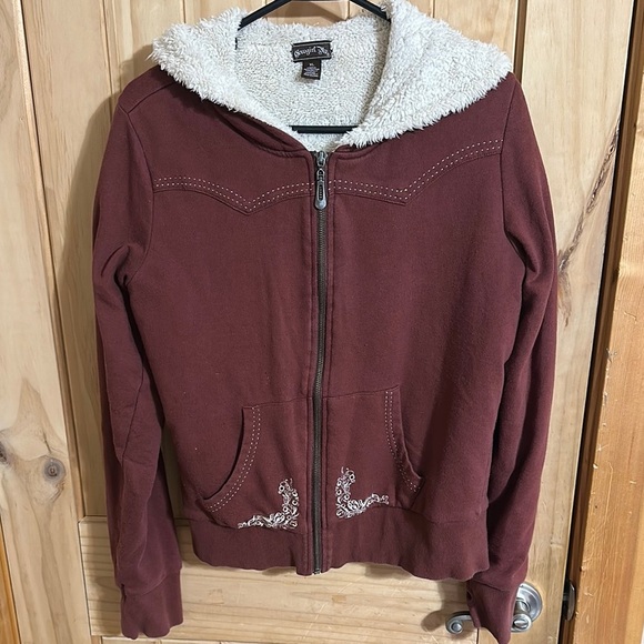 Aeropostale Brown and White Teddy Jacket Cozy and Stylish - Picture 1 of 7